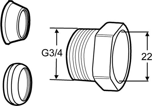 IMI-Hydronic-Engineering-IMI-TA-Kombi-Kupplung-22-mm-G-3-4-fuer-CU-oder-Praezisionsstahlrohr-53235123 gallery number 1